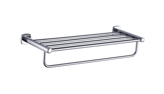 Chrome Bathroom Accessories Brass Bathroom Double Towel Bar с полкой