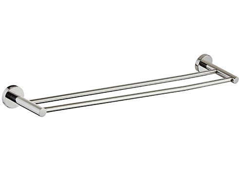 Стенный монтаж ванной аксессуар набор хромного отделки полотенца Modern Towel Rail Double Towel Rod