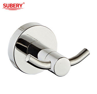 Стенные аксессуары для ванной комнаты SUS304 Double Robe Hook полированный хром clssical круглый дизайн OEM ODM