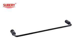Цинковый Single Towel Bar матовый черный держатель аксессуары для ванной матовый черный OEM круглый